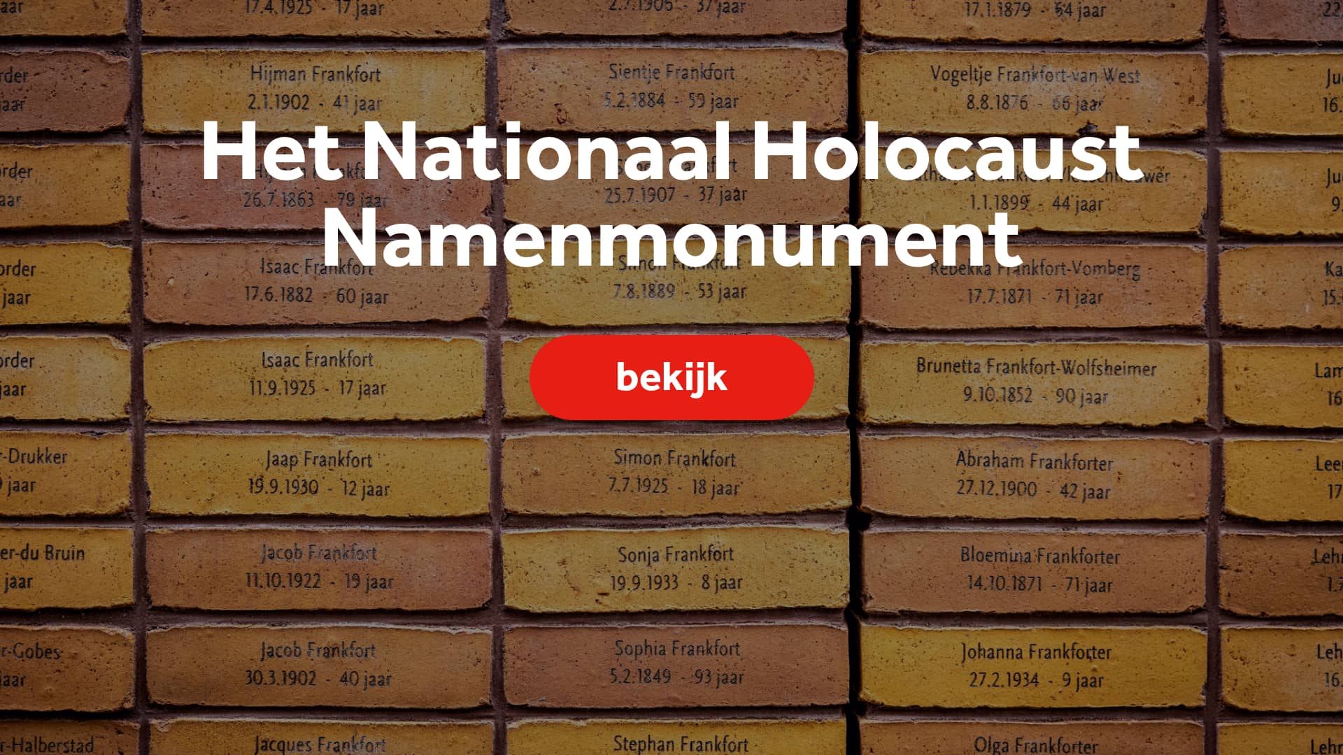 Dit zijn de namen | Het Nationaal Holocaust Namenmonument
